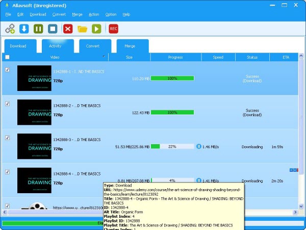 Allavsoft Video Downloader скриншот 3
