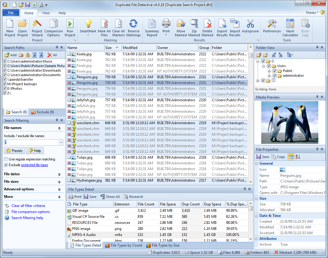 Duplicate File Detective скриншот 2