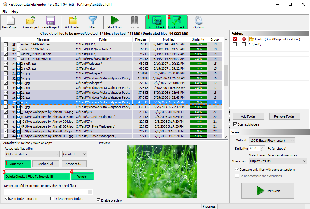 Fast Duplicate File Finder скриншот 2