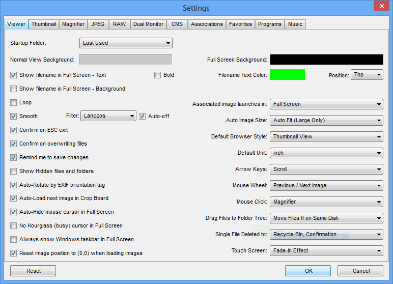 Файловый браузер и окно просмотра FastStone Image Viewer