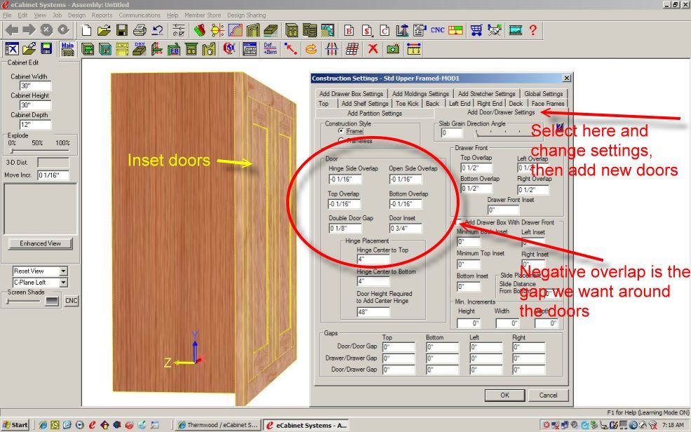 eCabinet Systems: подробное руководство по проектированию мебели, раскрою и работе с Thermwood CNC скриншот 3