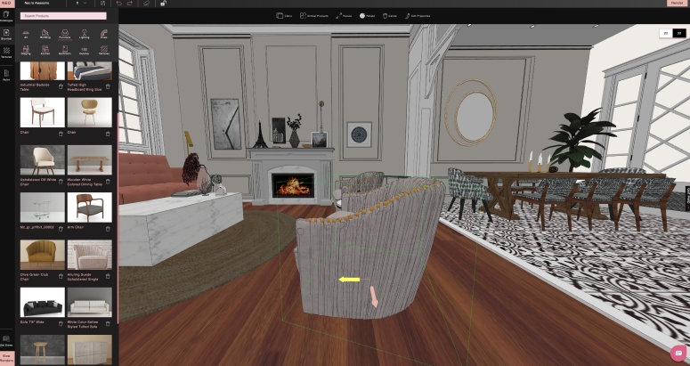 Foyr Neo: подробное руководство по 2D-планам, 3D-интерьерам, визуализации, экспорту и ограничениям скриншот 3