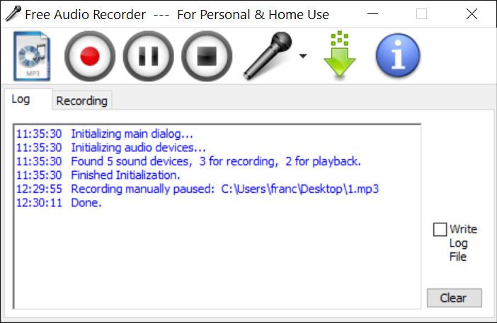 Free Audio Recorder скриншот 2
