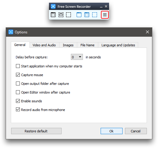 Free Screen Video Recorder скриншот 7