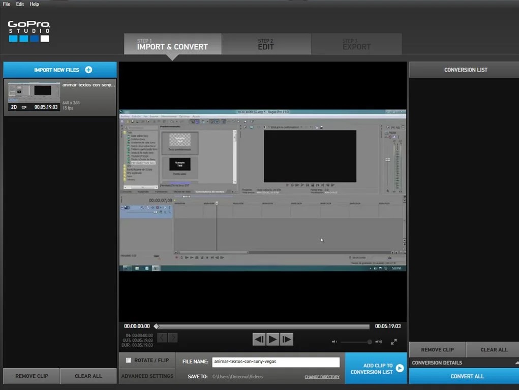 GoPro Studio скриншот 2