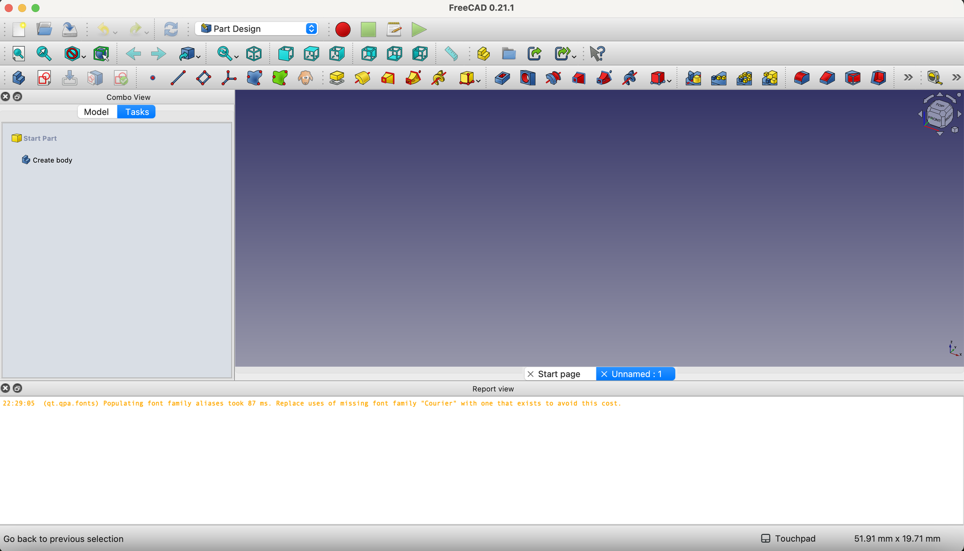 FreeCAD скриншот 1