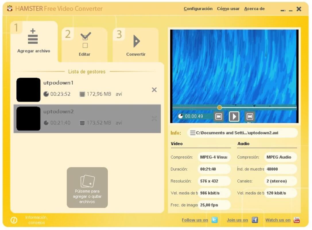 Hamster Free Video Converter скриншот 1
