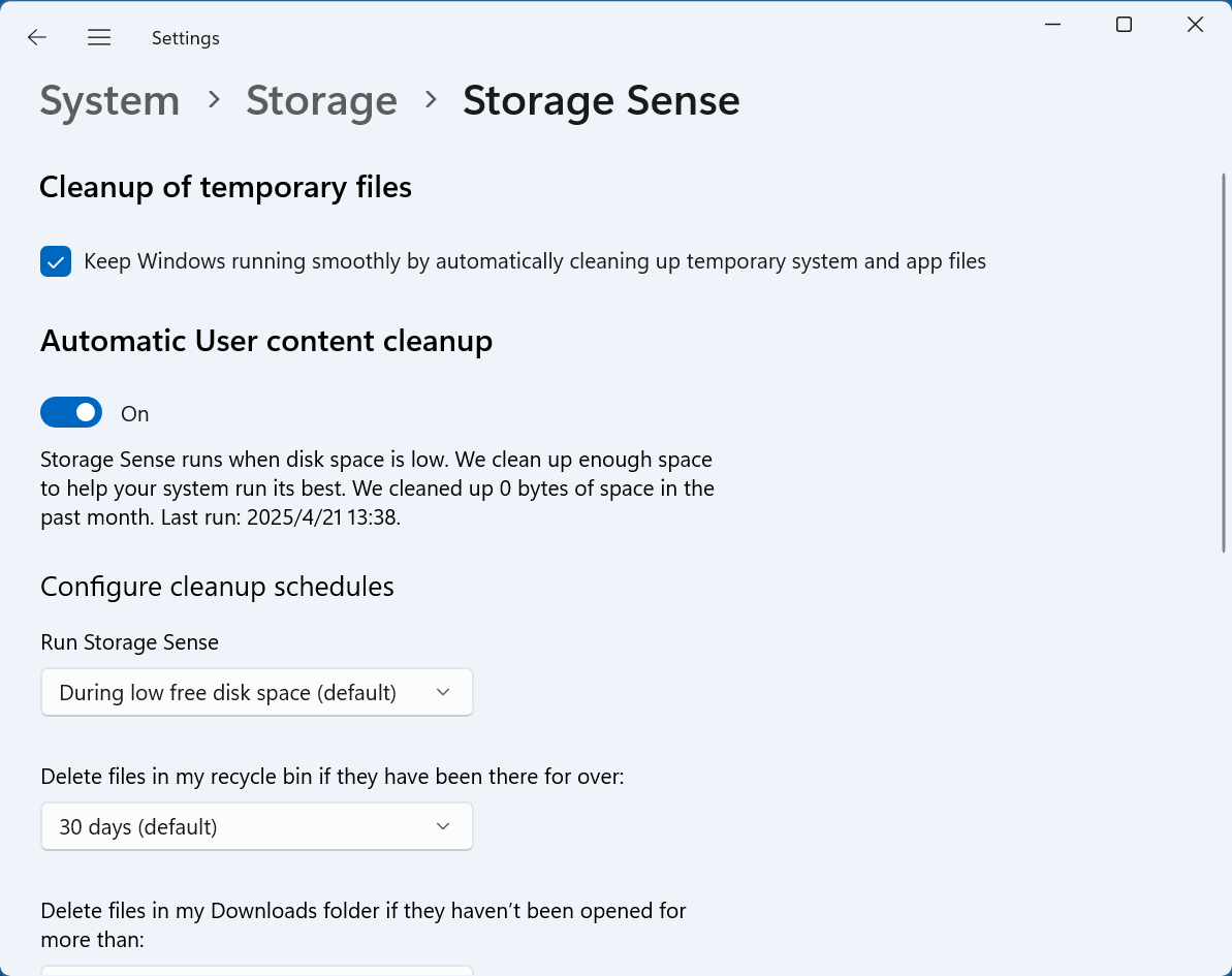 Storage Sense скриншот 2