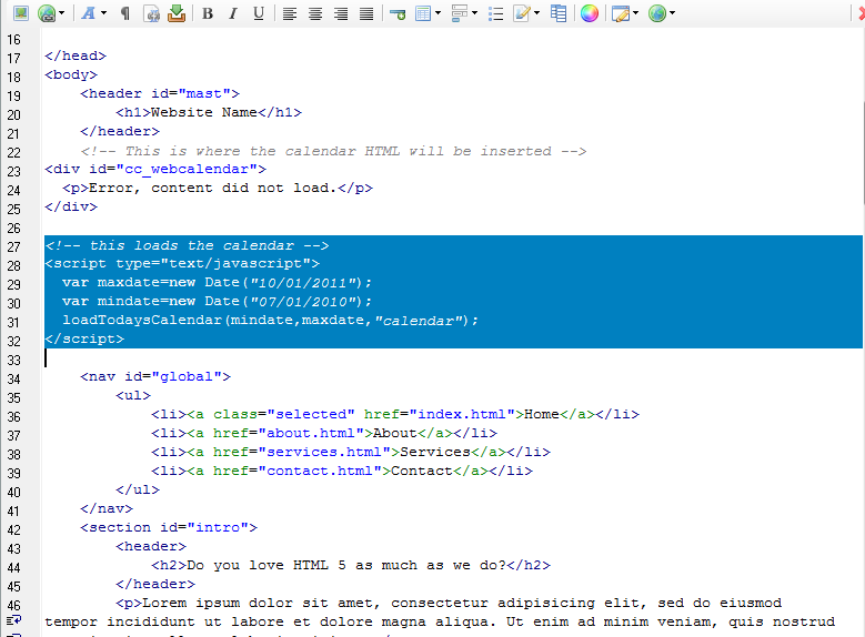 CoffeeCup Web Calendar скриншот 4