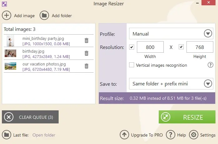 Icecream Image Resizer скриншот 2