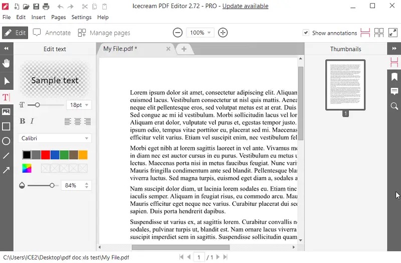 Icecream PDF Editor скриншот 2