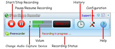 iFree Skype Recorder скриншот 3