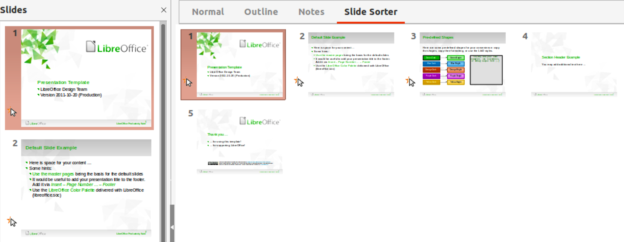LibreOffice Impress скриншот 3