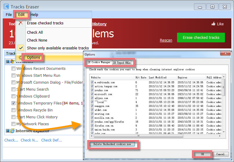 Glary Tracks Eraser скриншот 5