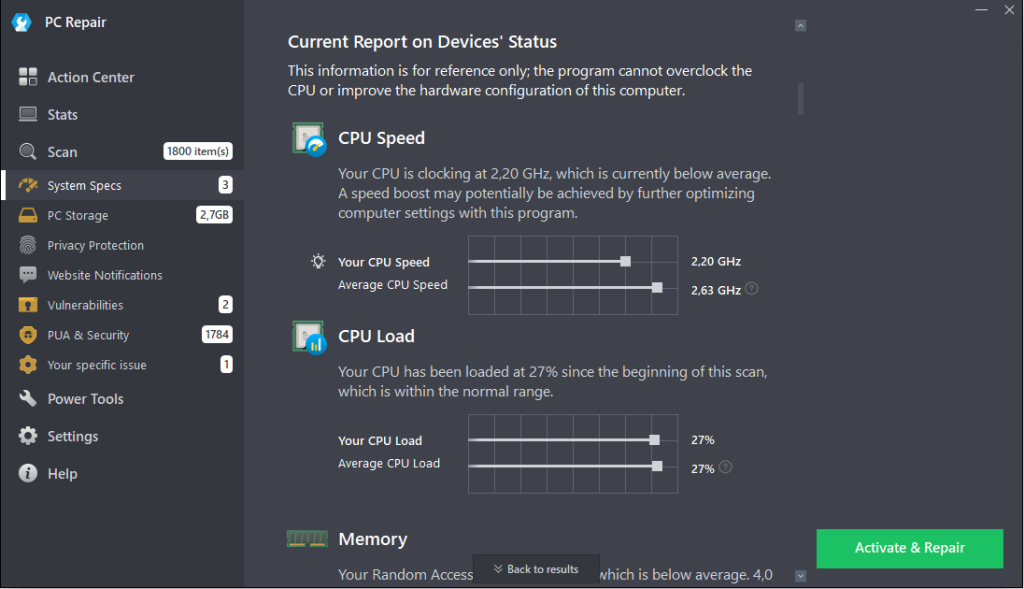 Outbyte PC Repair скриншот 1