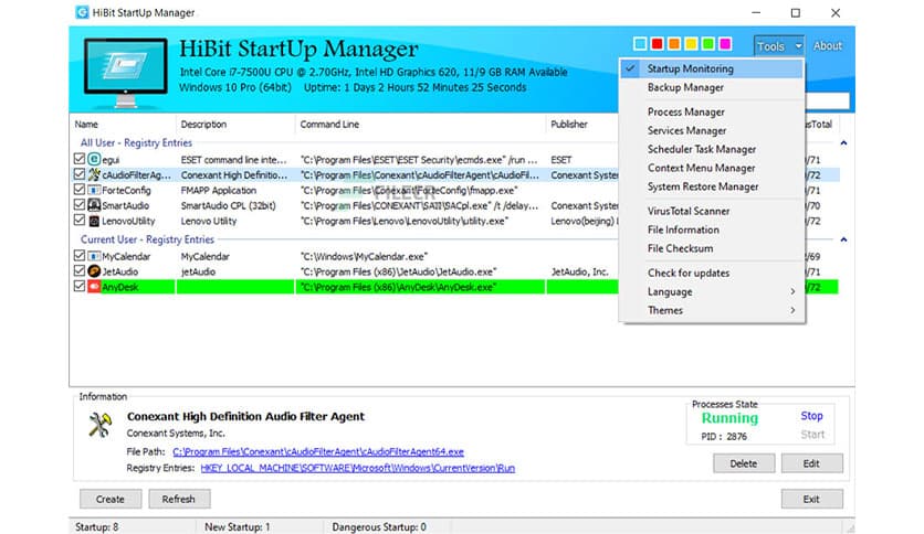 HiBit Startup Manager скриншот 2