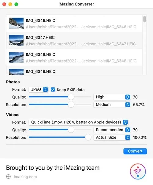iMazing HEIC Converter скриншот 2