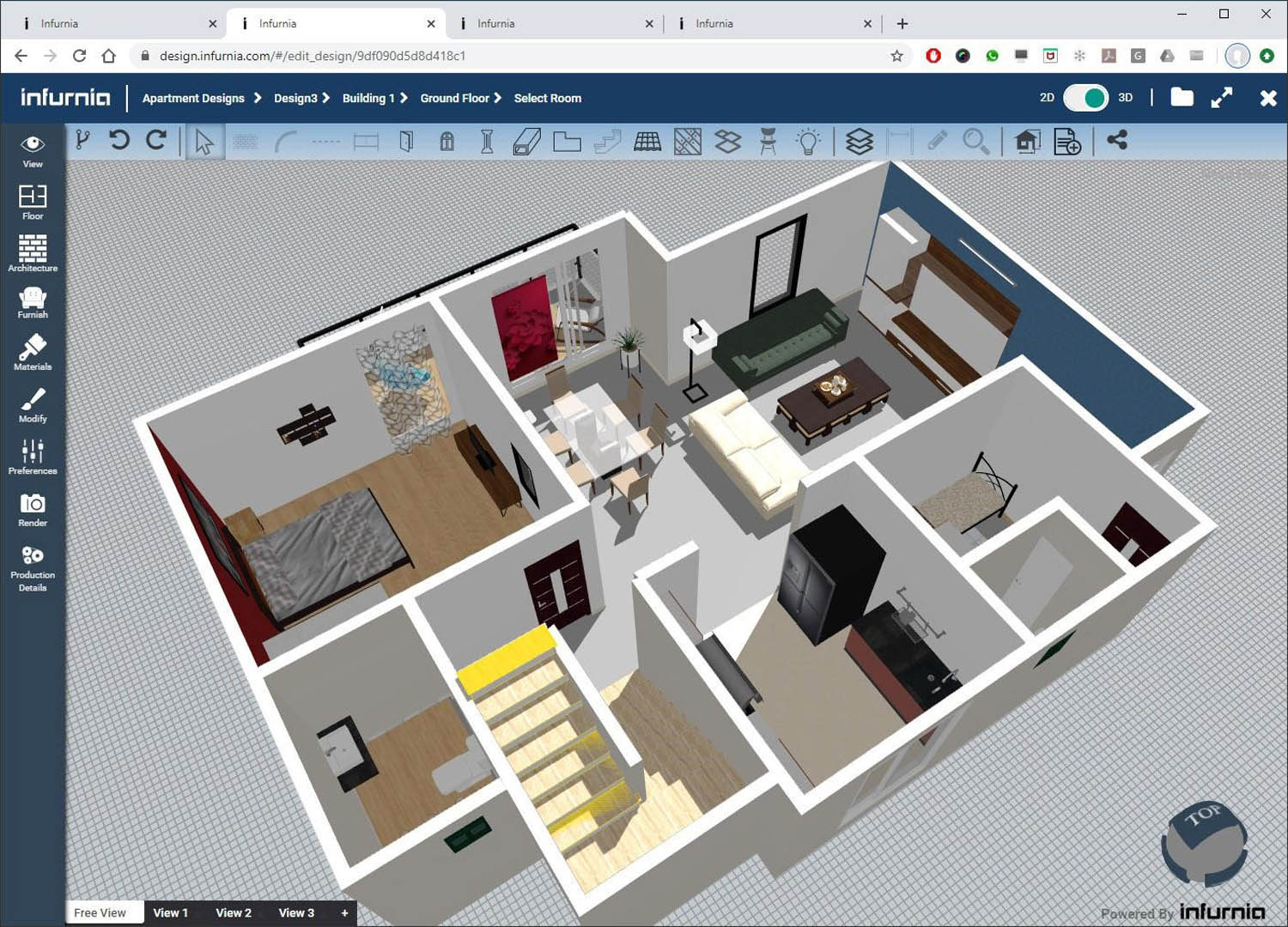 Infurnia: полный обзор облачной CAD/BIM-среды для проектирования, визуализации и подготовки производства скриншот 6