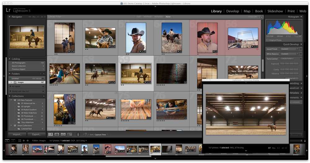 Каталог и рабочее окно Lightroom Classic