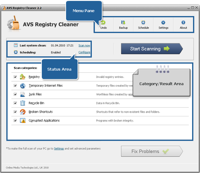 AVS Registry Cleaner скриншот 2