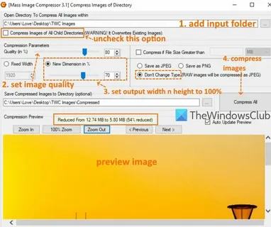 Mass Image Compressor скриншот 3