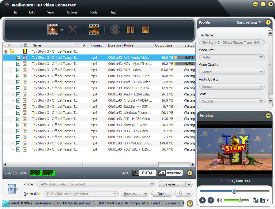 mediAvatar HD Video Converter скриншот 6
