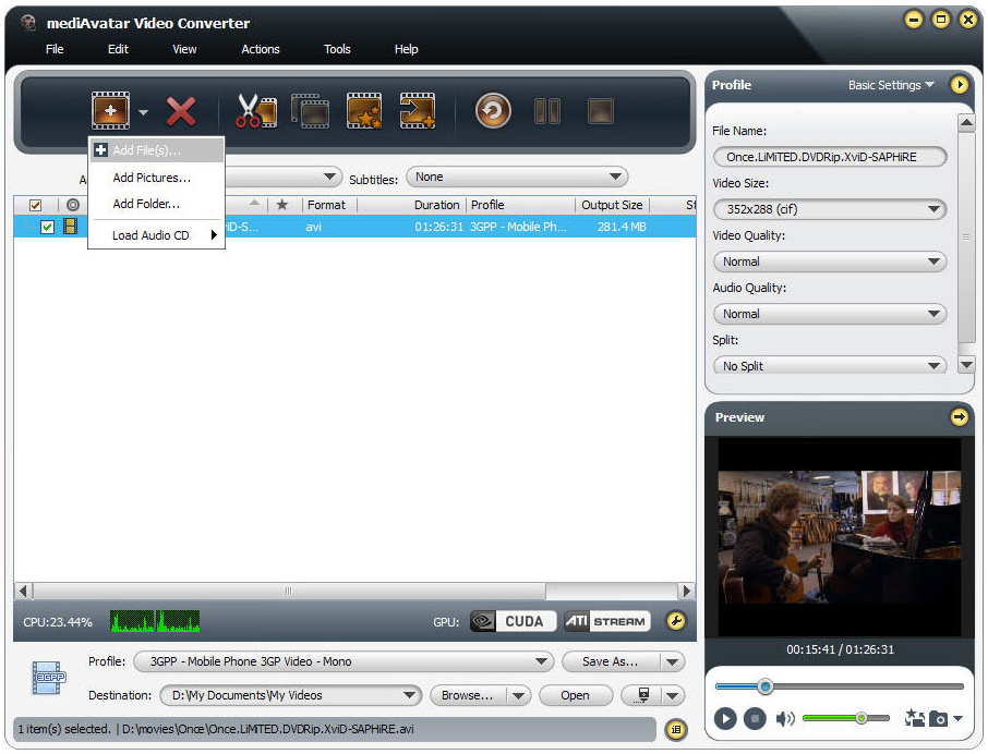 mediAvatar Video Converter скриншот 2
