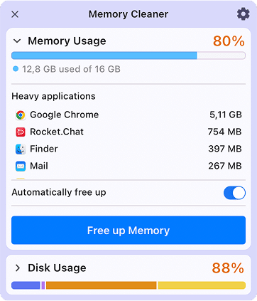 Memory Cleaner скриншот 1
