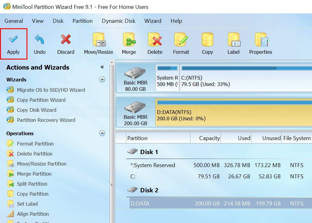 MiniTool Partition Wizard скриншот 7