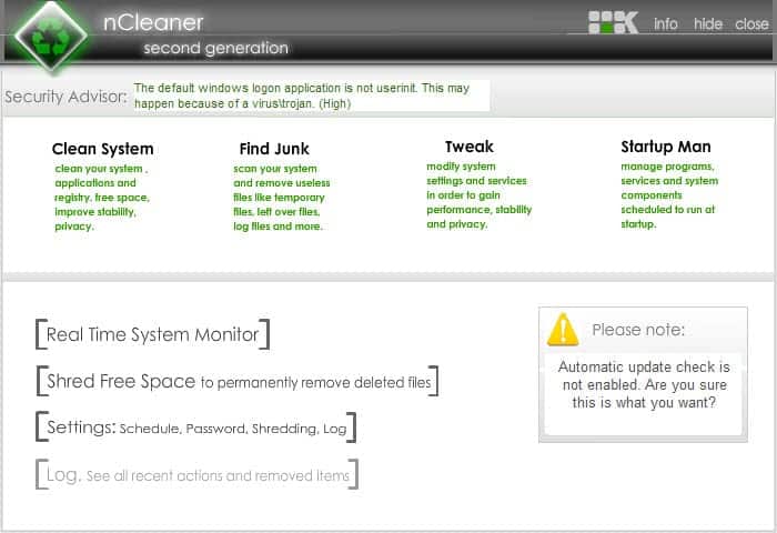 nCleaner скриншот 6