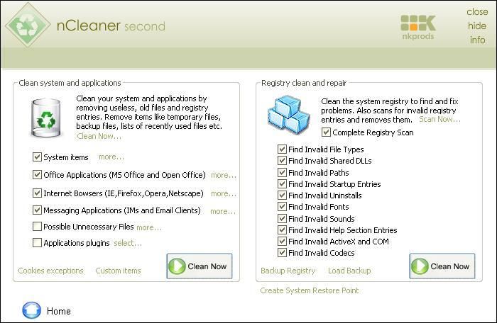 nCleaner скриншот 4
