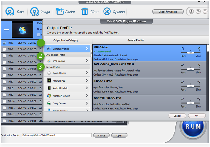 WinX DVD Video Converter скриншот 2