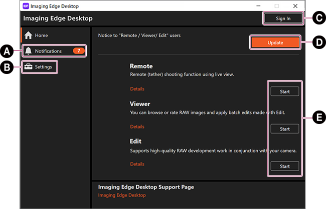 Imaging Edge Desktop скриншот 1