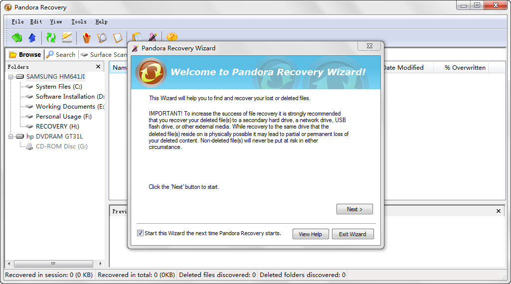 Pandora Recovery скриншот 5