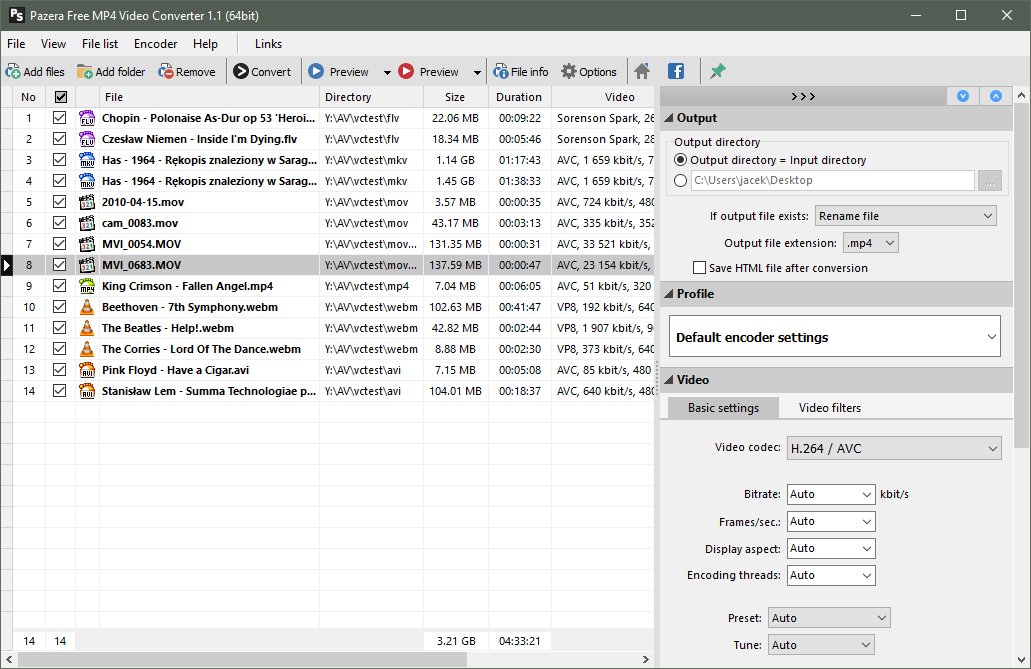 Pazera Free MP4 Video Converter скриншот 3