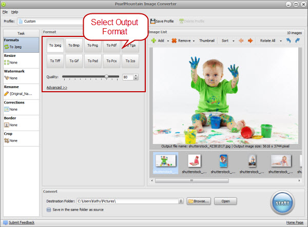 PearlMountain Image Resizer скриншот 3