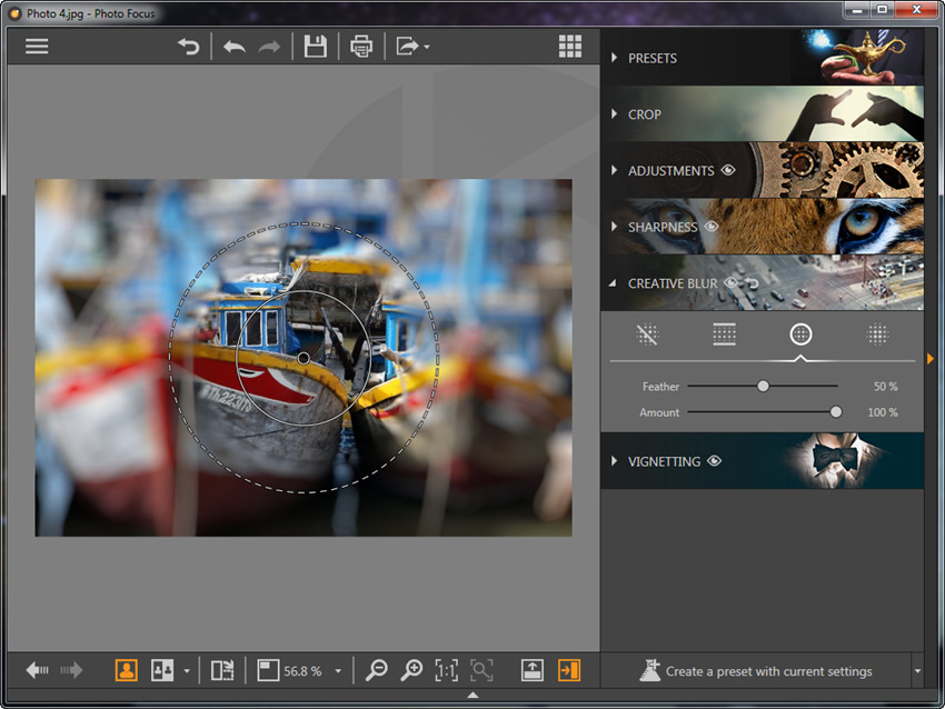 Wondershare Fotophire Photo Focus: подробное руководство по Sharpen, Creative Blur, установке и ограничениям скриншот 6