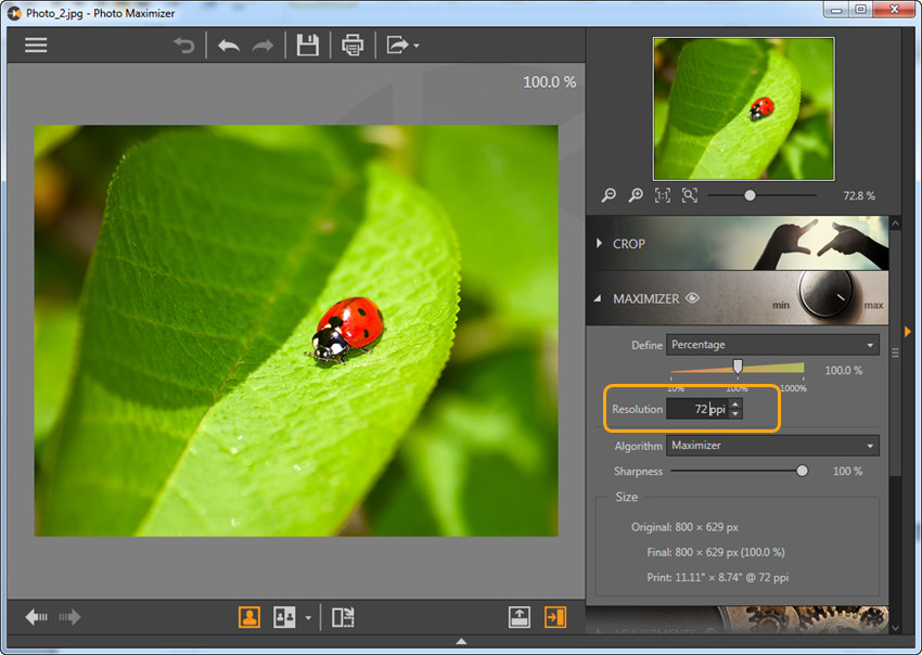 Wondershare Fotophire Maximizer: увеличение фото, интерфейс, функции, требования и ограничения скриншот 4