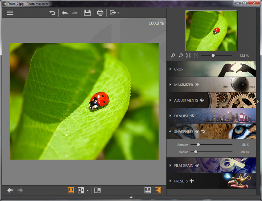 Wondershare Fotophire Maximizer: увеличение фото, интерфейс, функции, требования и ограничения скриншот 8