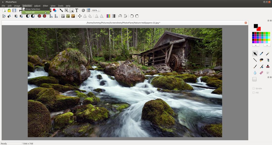 PhotoFlare 1.7.4: подробный обзор редактора изображений, инструментов и ограничений скриншот 16