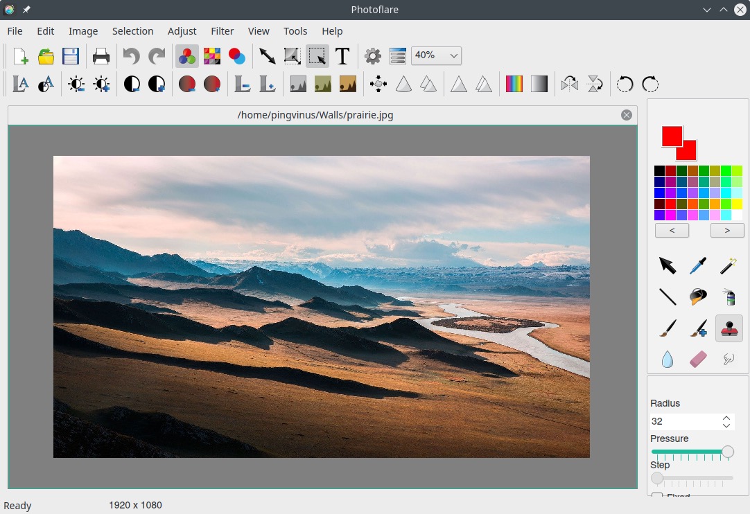 PhotoFlare 1.7.4: подробный обзор редактора изображений, инструментов и ограничений скриншот 11