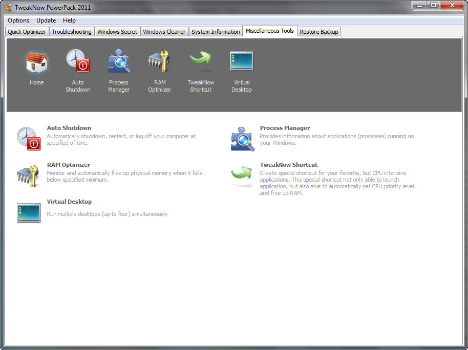 TweakNow PowerPack скриншот 3