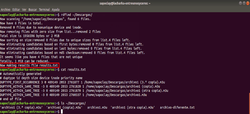 rdfind скриншот 2