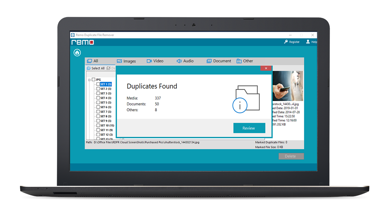 Remo Duplicate File Remover скриншот 4