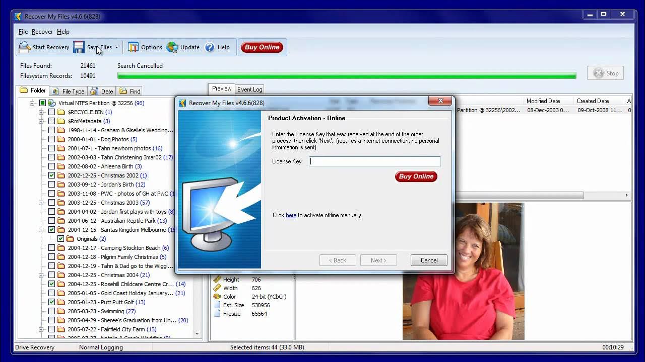 Выбор режима Recover Files в Recover My Files