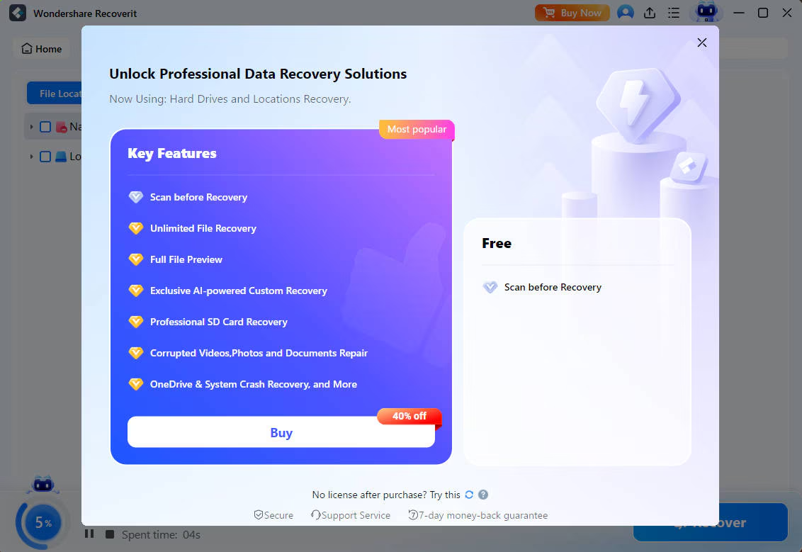 Wondershare Recoverit Data Recovery скриншот 7