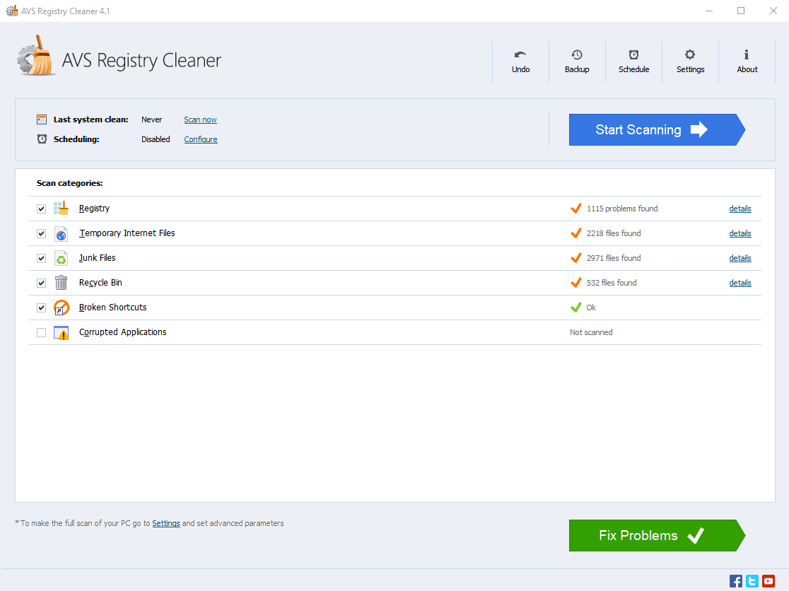 AVS Registry Cleaner скриншот 1
