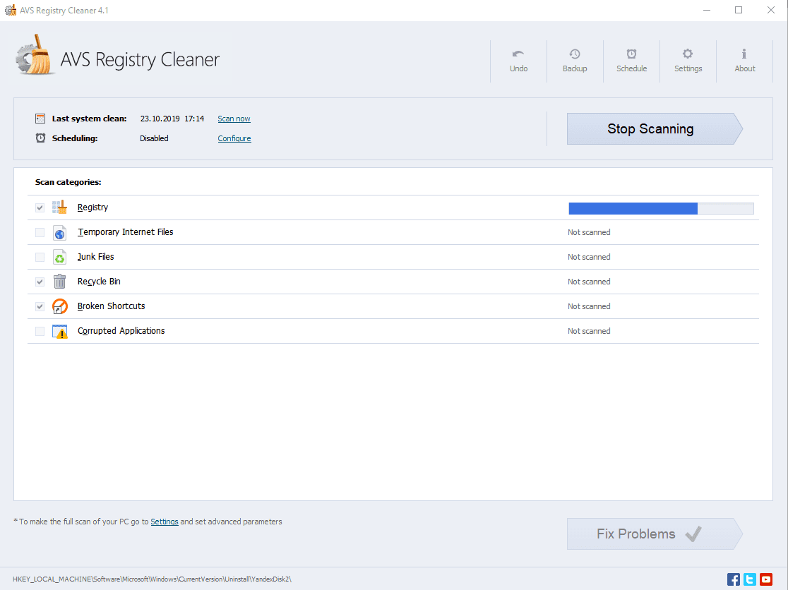AVS Registry Cleaner скриншот 3