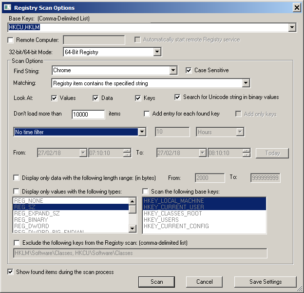RegScanner скриншот 2