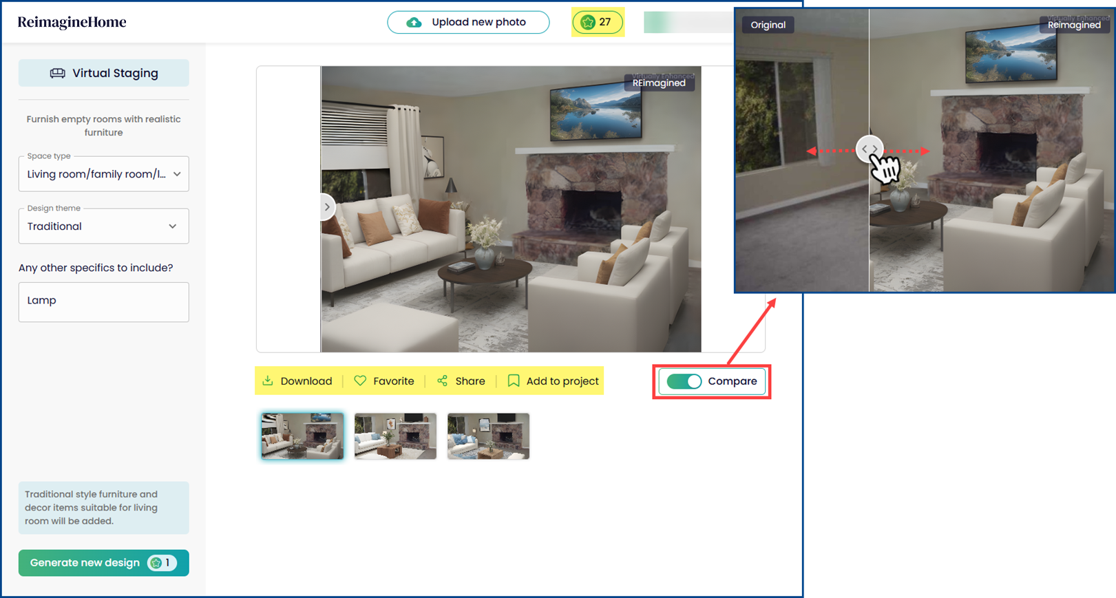 REimagineHome: подробное руководство по функциям, тарифам, версии 3.0 и работе с AI-дизайном скриншот 3